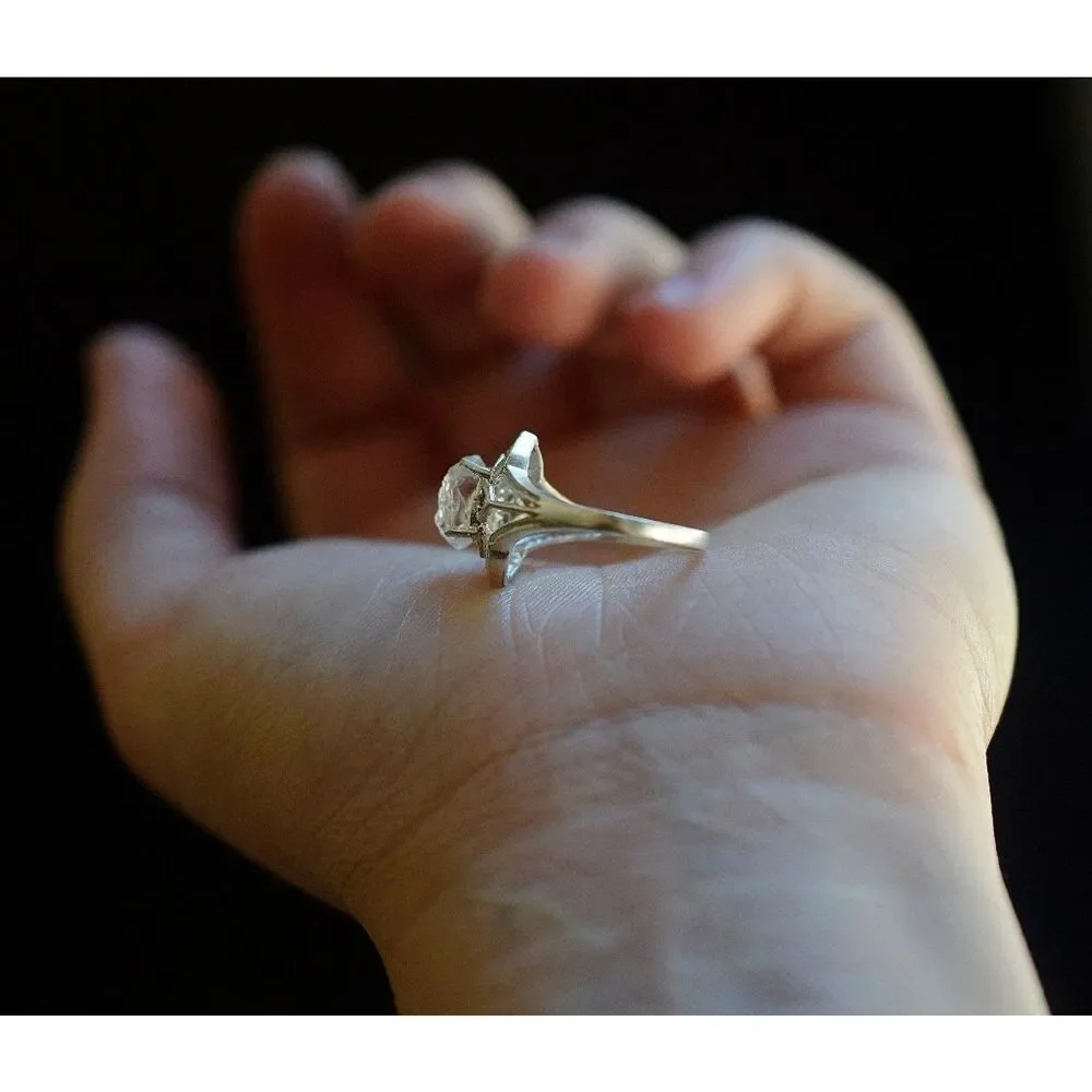 alternative raw diamond engagement rings, raw crystal size 4 5 6 7 8 8 9 10 11